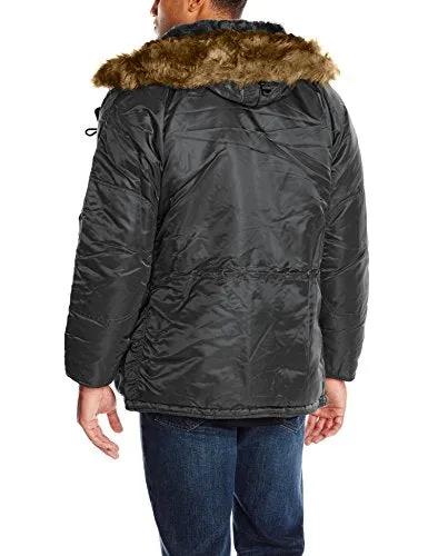 Alpha Industries Men's N-3B Parka Jacket, Black, 3X-Large