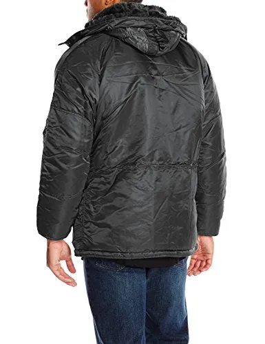 Alpha Industries Men's N-3B Parka Jacket, Black, 3X-Large
