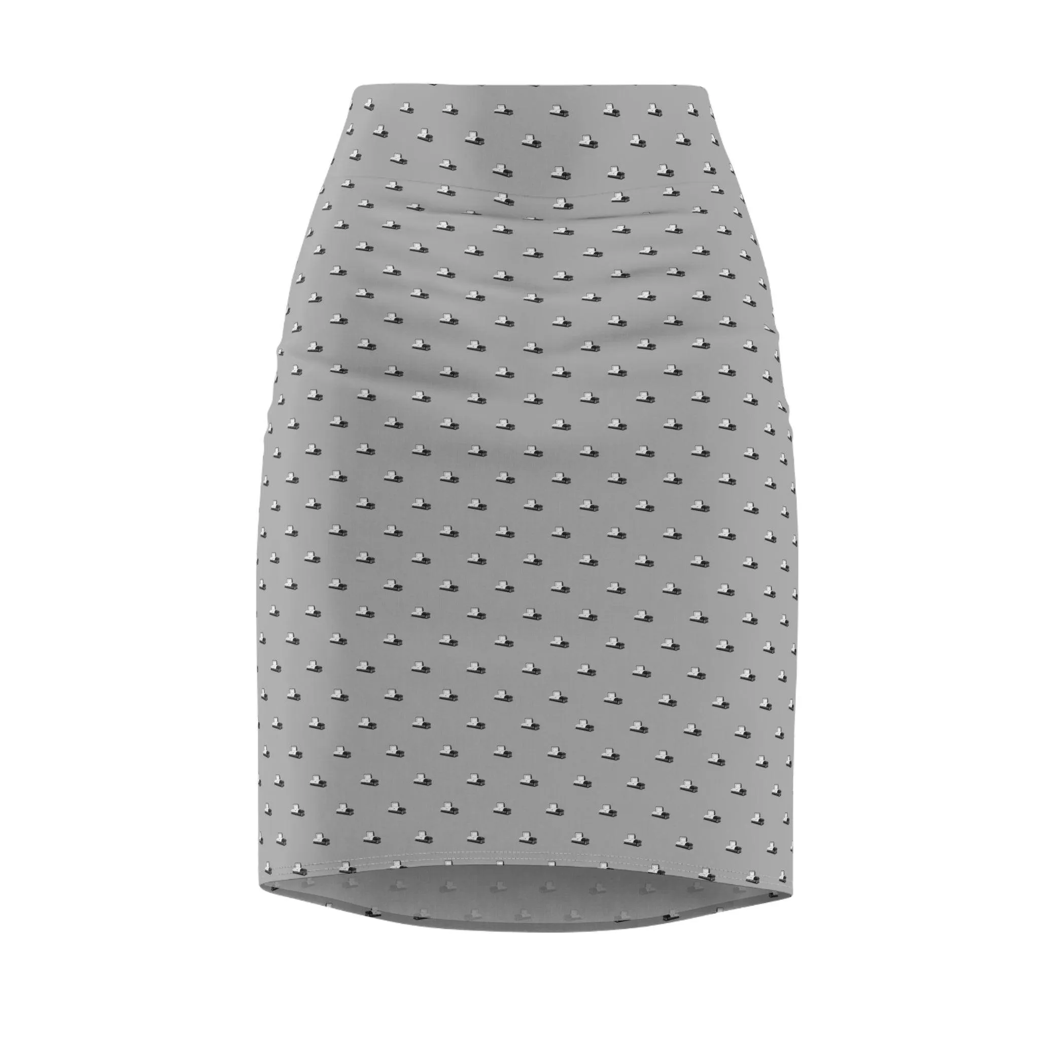 Black Casket on Light Grey - Pencil Skirt