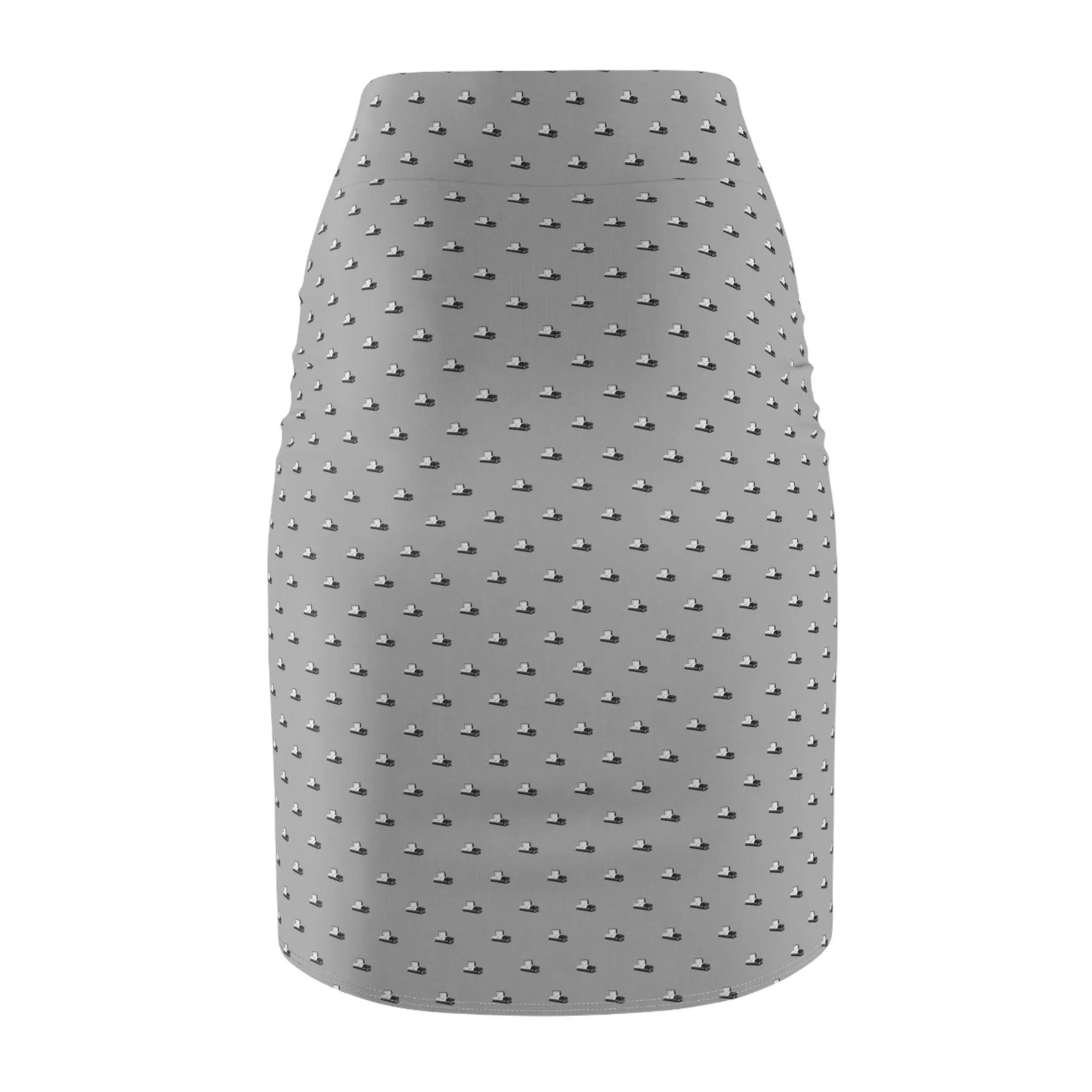Black Casket on Light Grey - Pencil Skirt