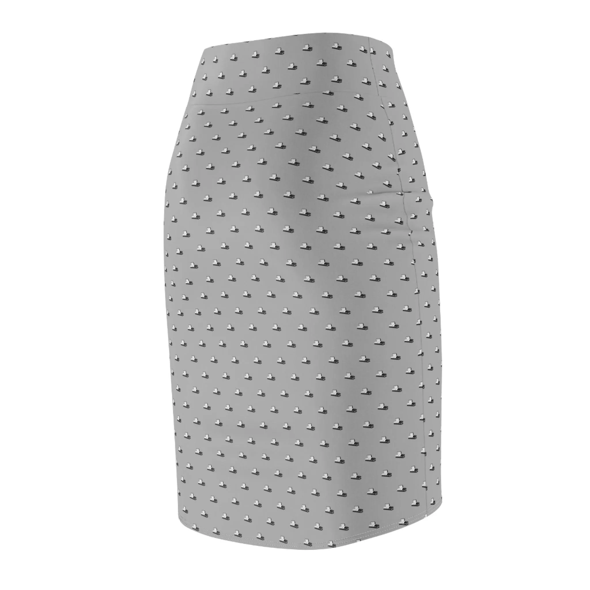 Black Casket on Light Grey - Pencil Skirt
