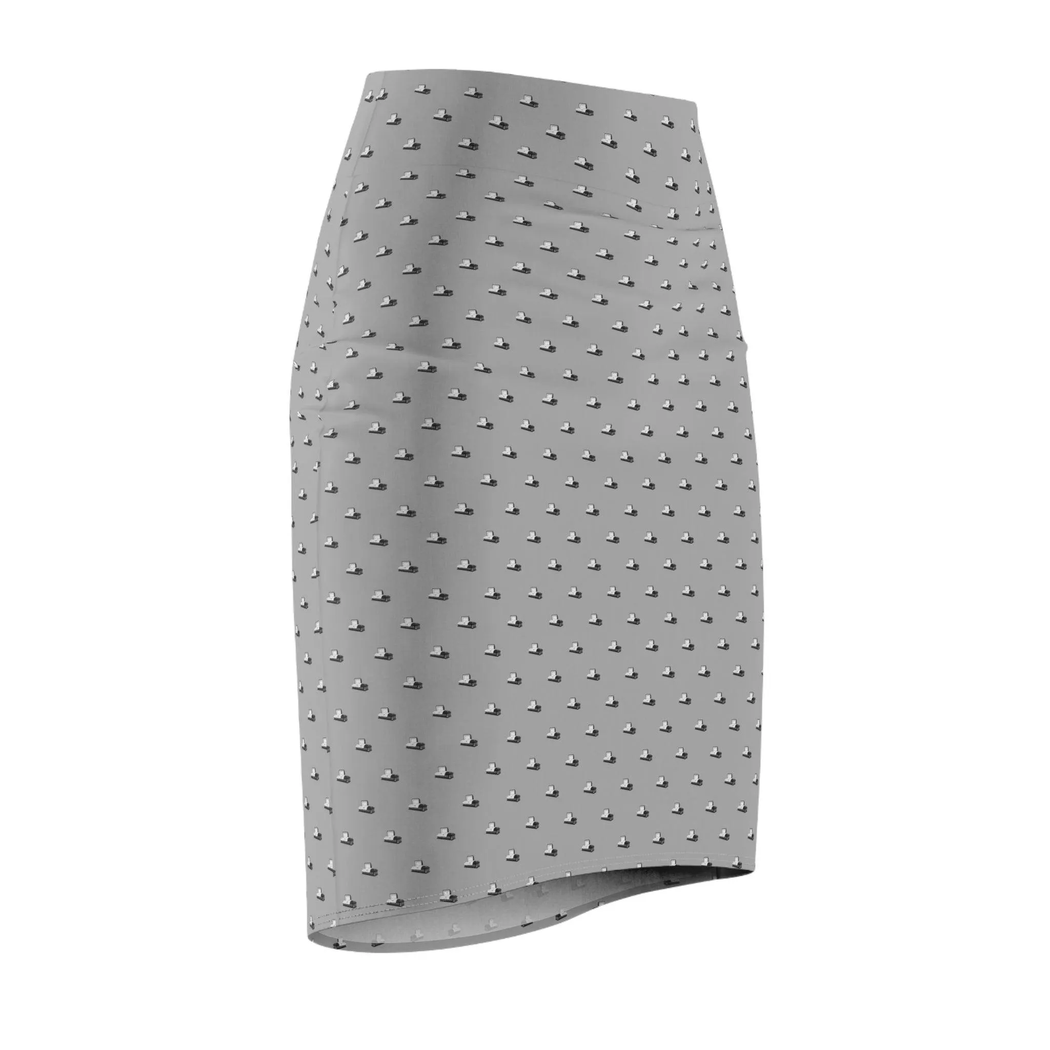 Black Casket on Light Grey - Pencil Skirt