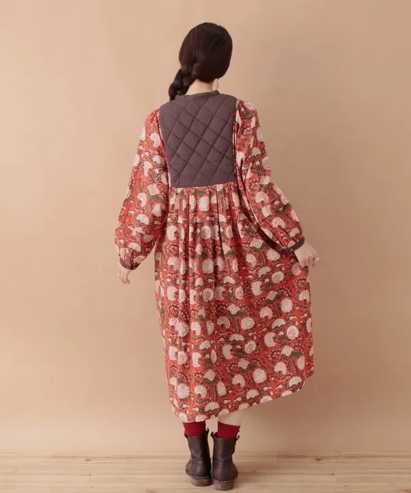 Block print cotton dress 24W015