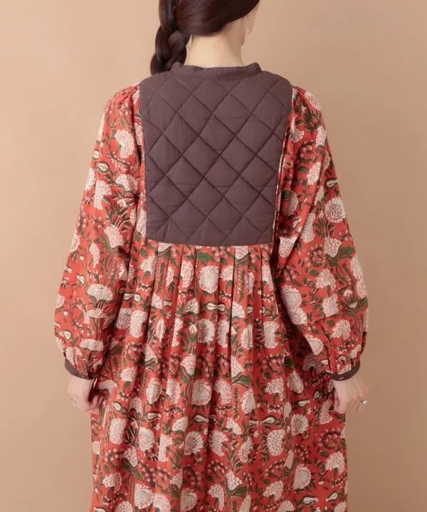 Block print cotton dress 24W015