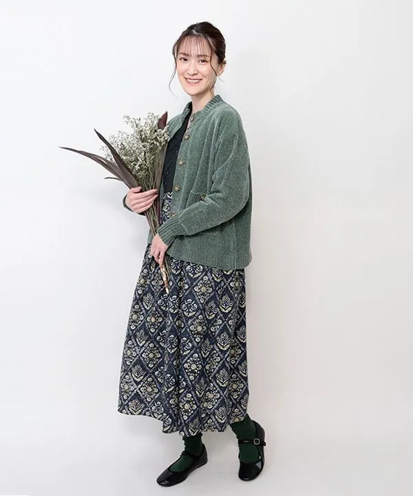 Block print cotton dress 24W015