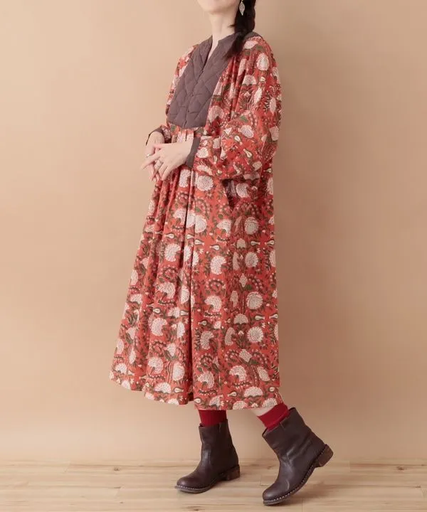 Block print cotton dress 24W015