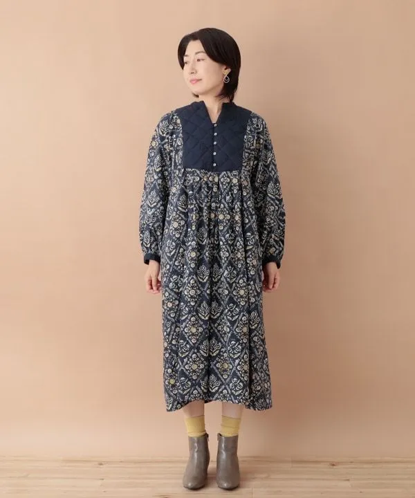 Block print cotton dress 24W015