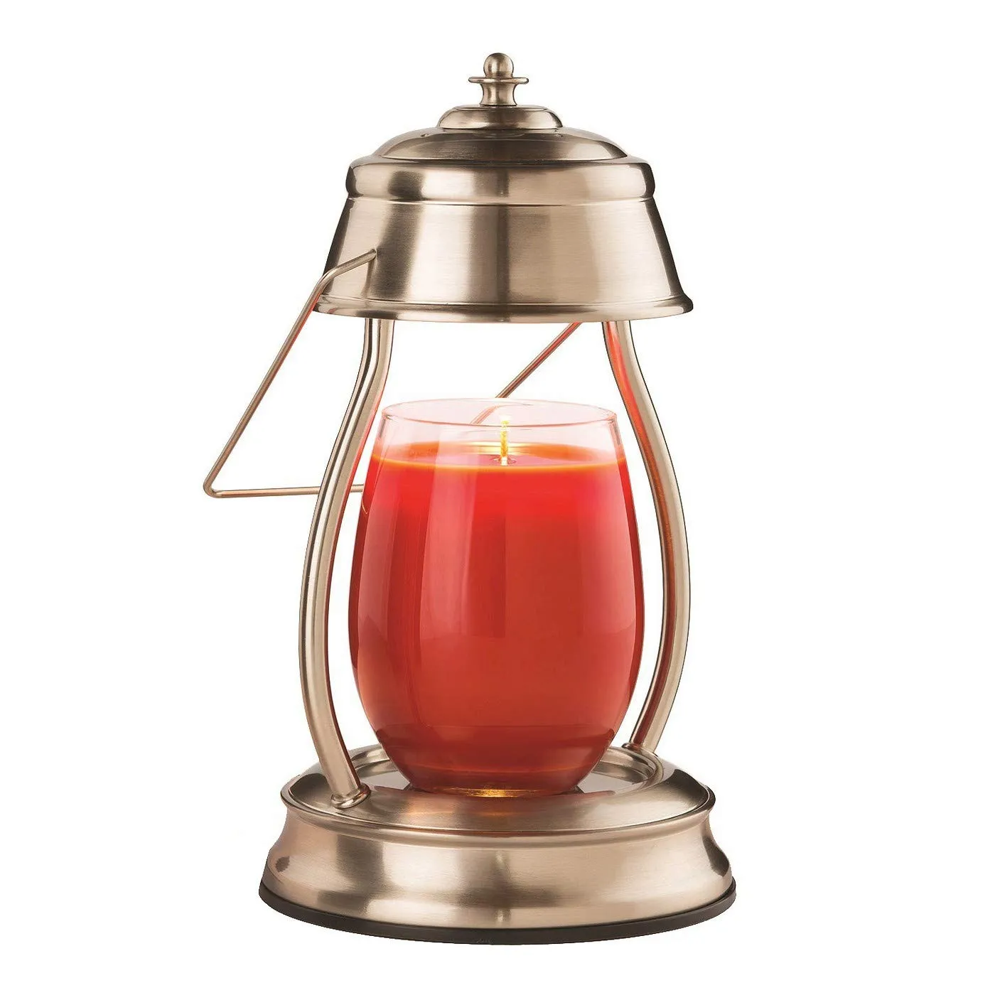 Candle Warmers Etc. Hurricane Candle Warmer Lantern, Metallic Series, Vintage Brass
