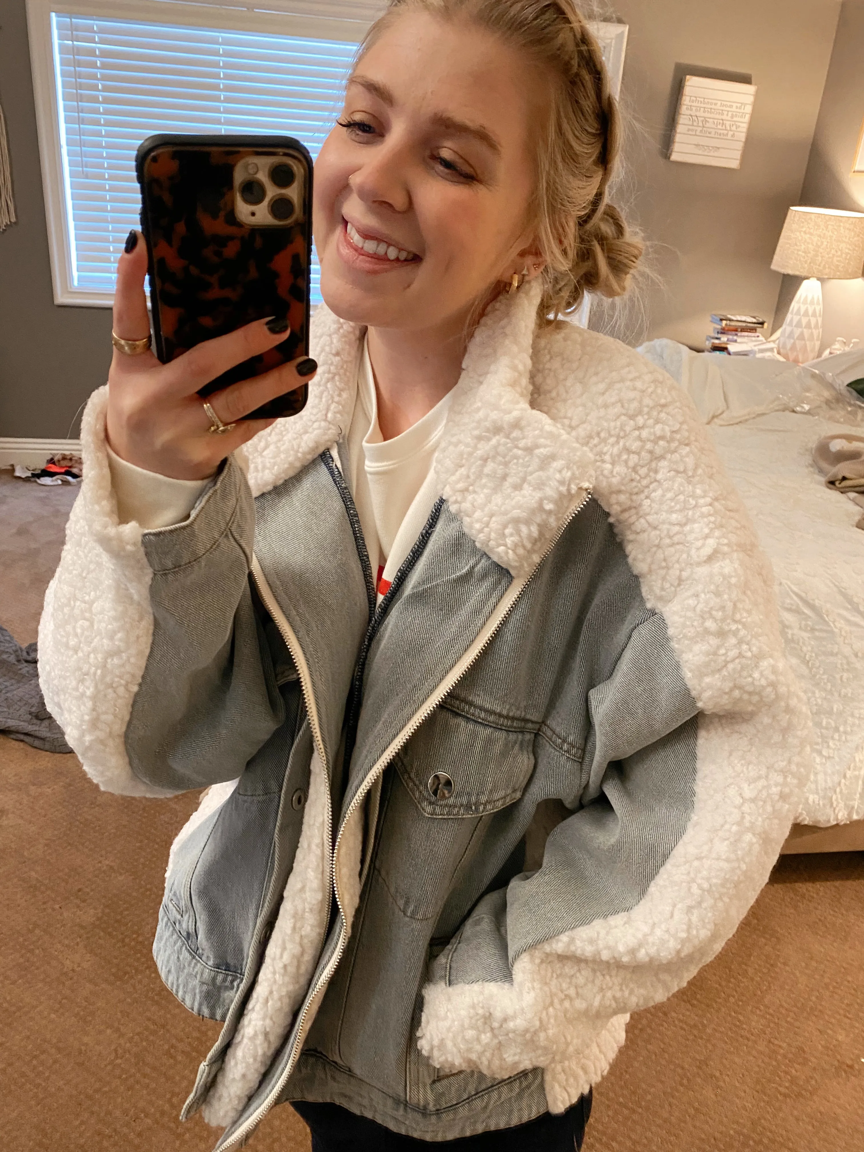 Denim   Sherpa Jacket