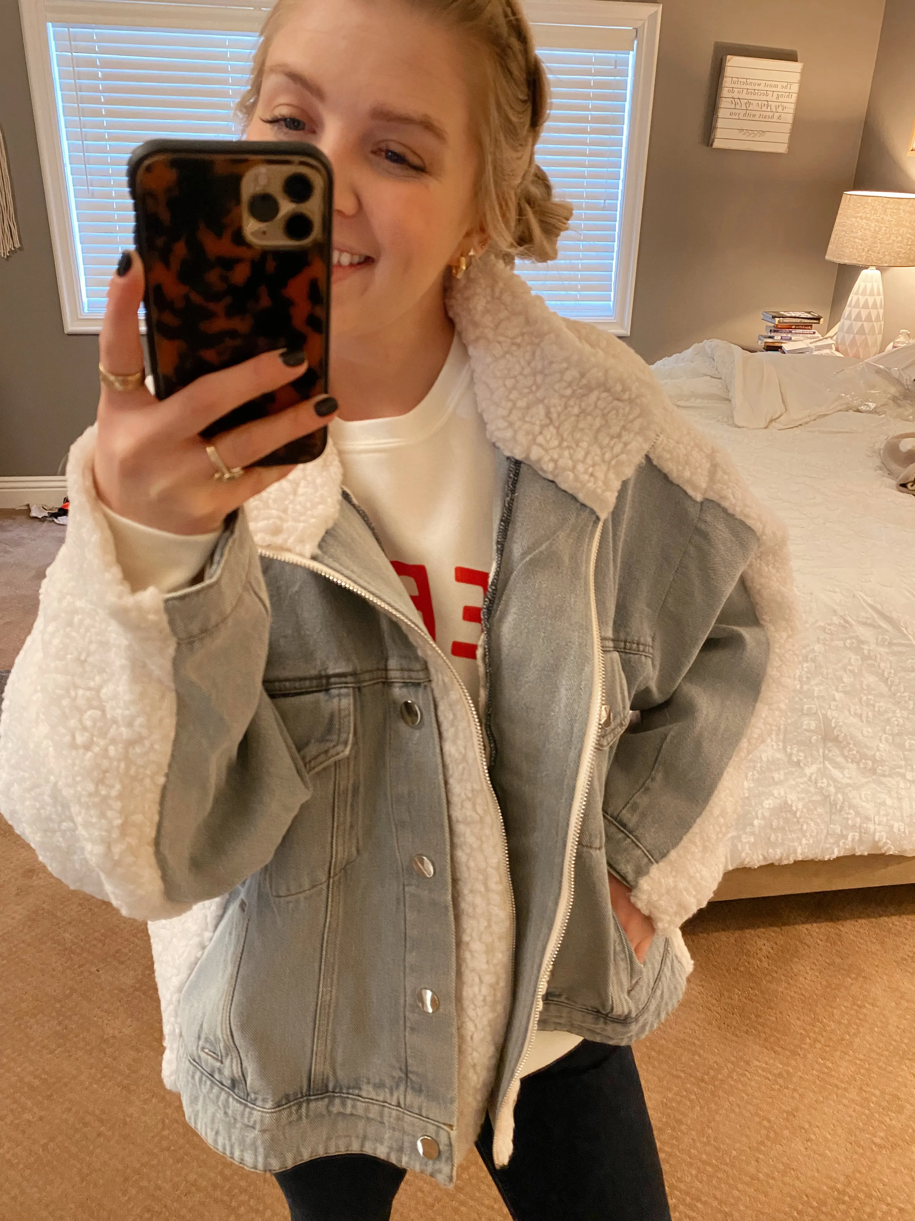 Denim   Sherpa Jacket