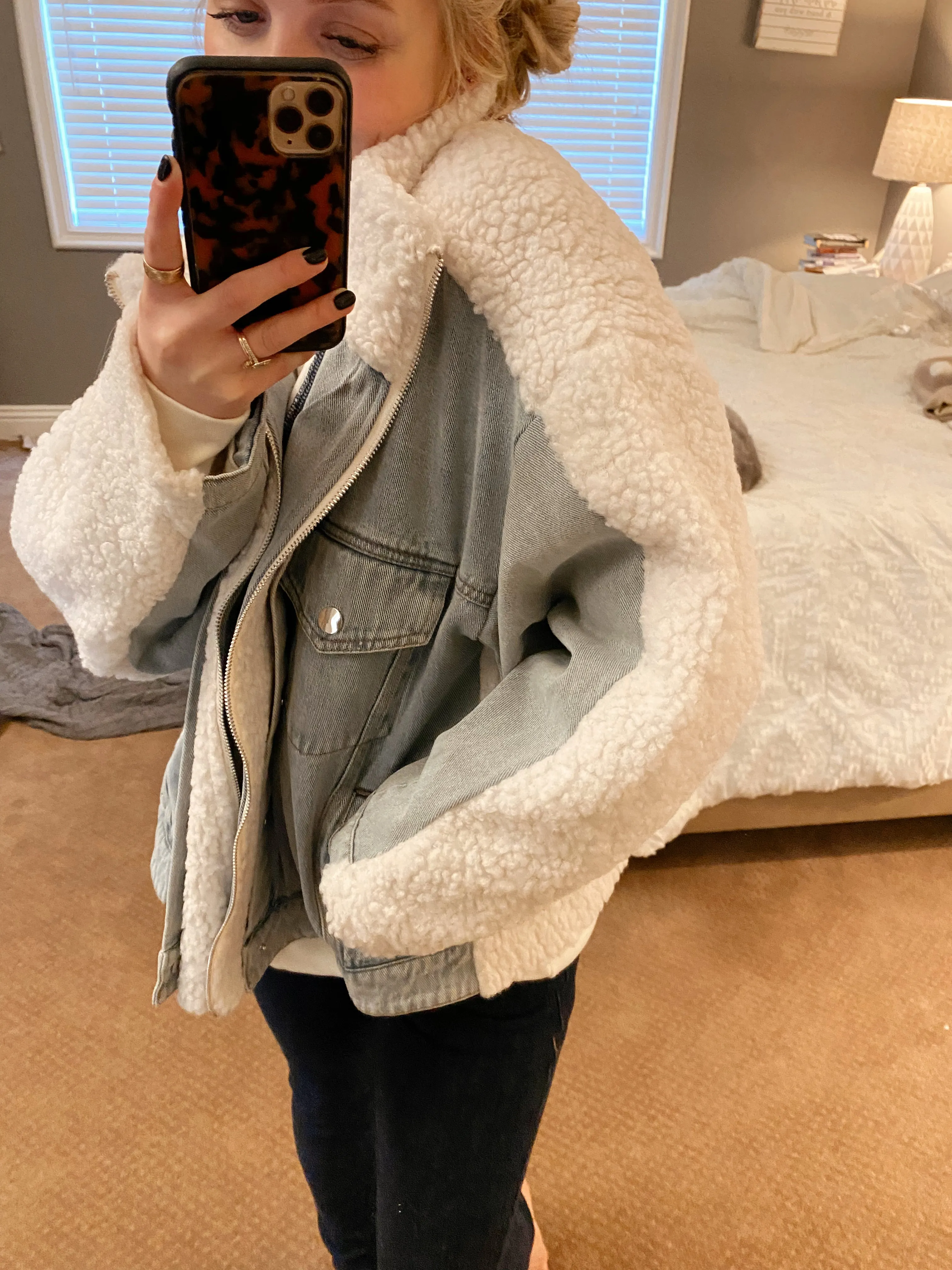 Denim   Sherpa Jacket