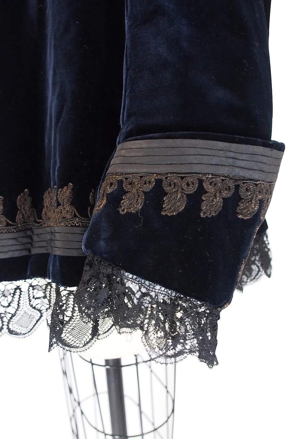 Elaborate Victorian Velvet Jacket with Overlay