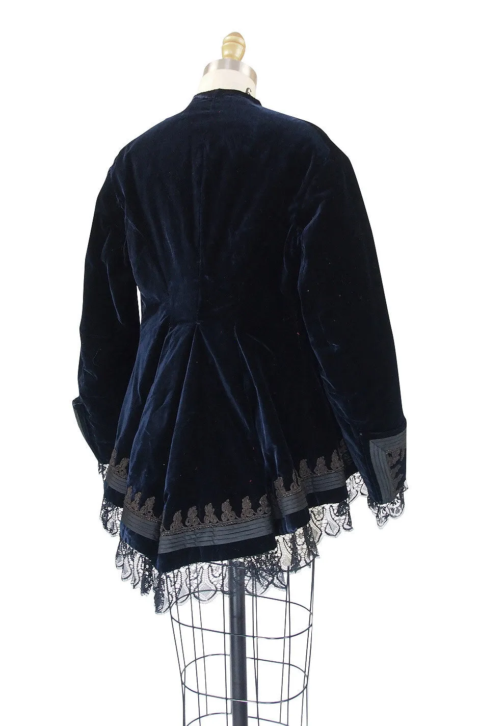Elaborate Victorian Velvet Jacket with Overlay