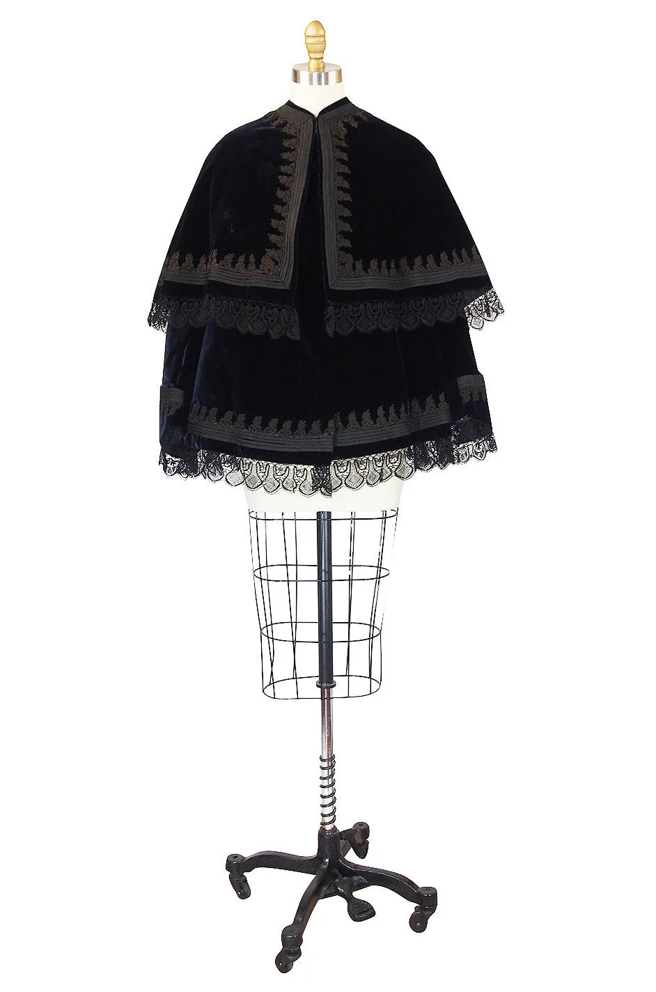 Elaborate Victorian Velvet Jacket with Overlay