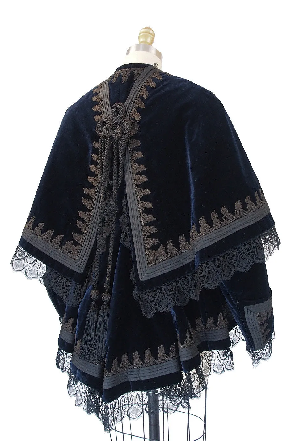 Elaborate Victorian Velvet Jacket with Overlay