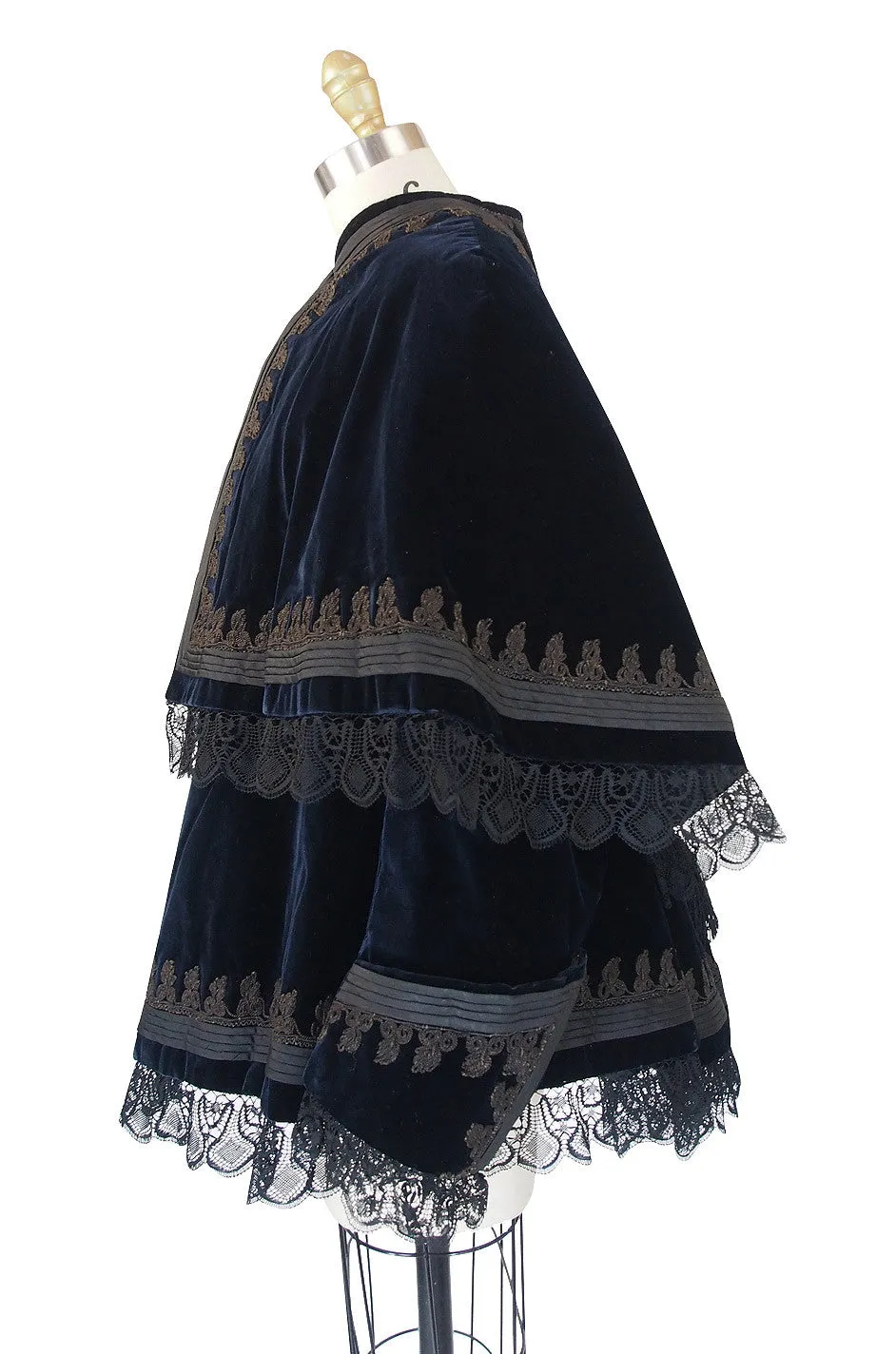 Elaborate Victorian Velvet Jacket with Overlay
