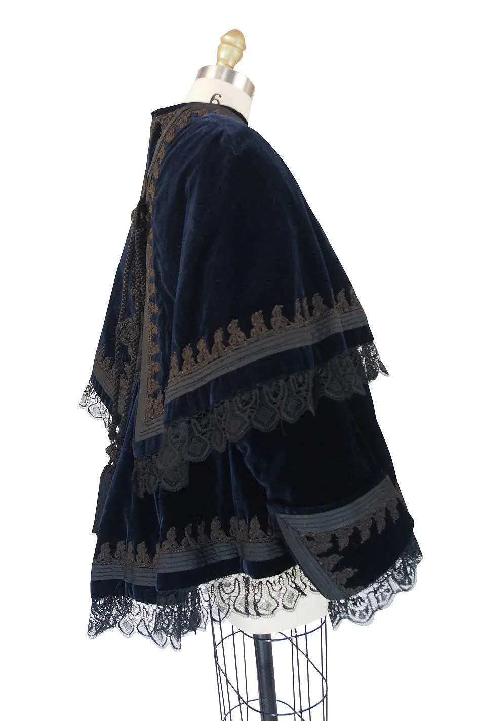 Elaborate Victorian Velvet Jacket with Overlay