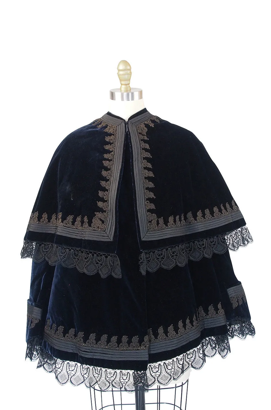 Elaborate Victorian Velvet Jacket with Overlay