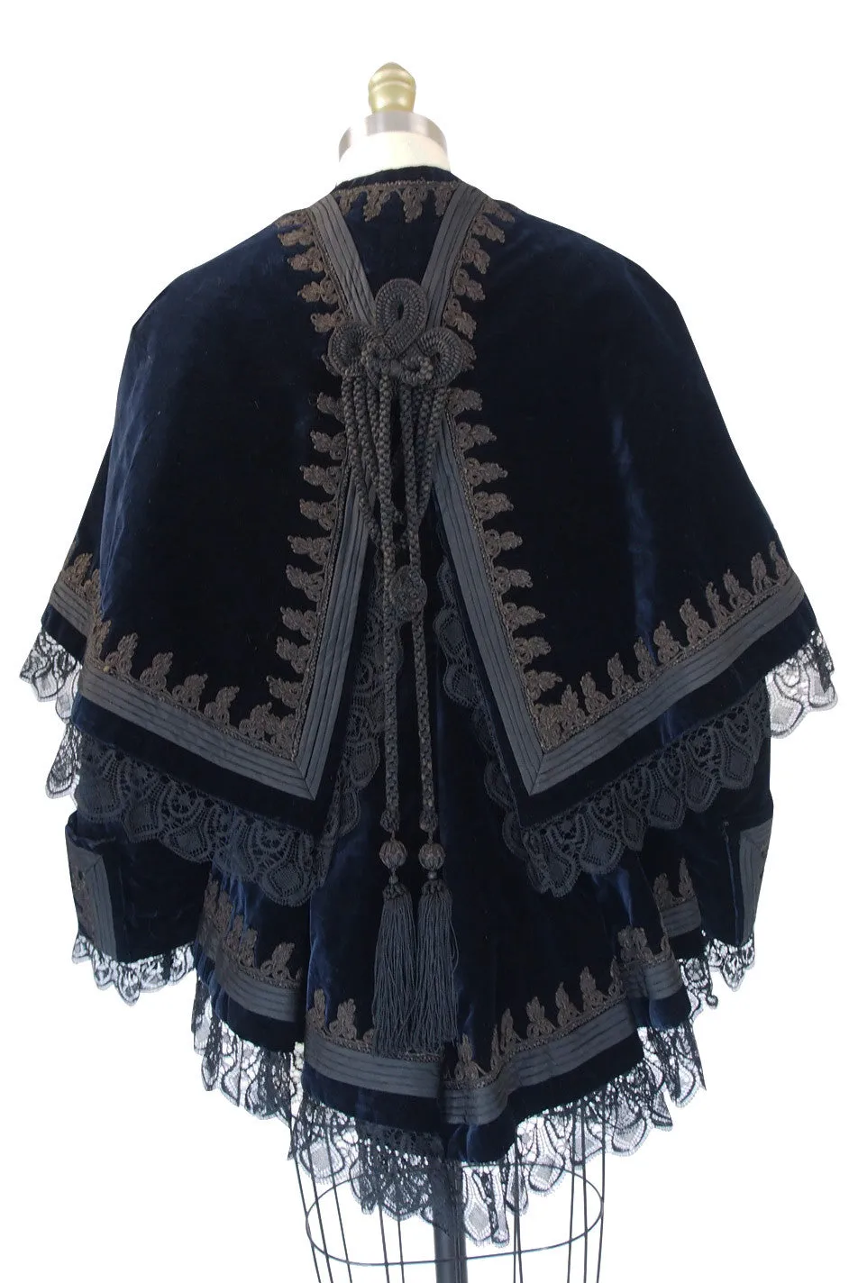 Elaborate Victorian Velvet Jacket with Overlay