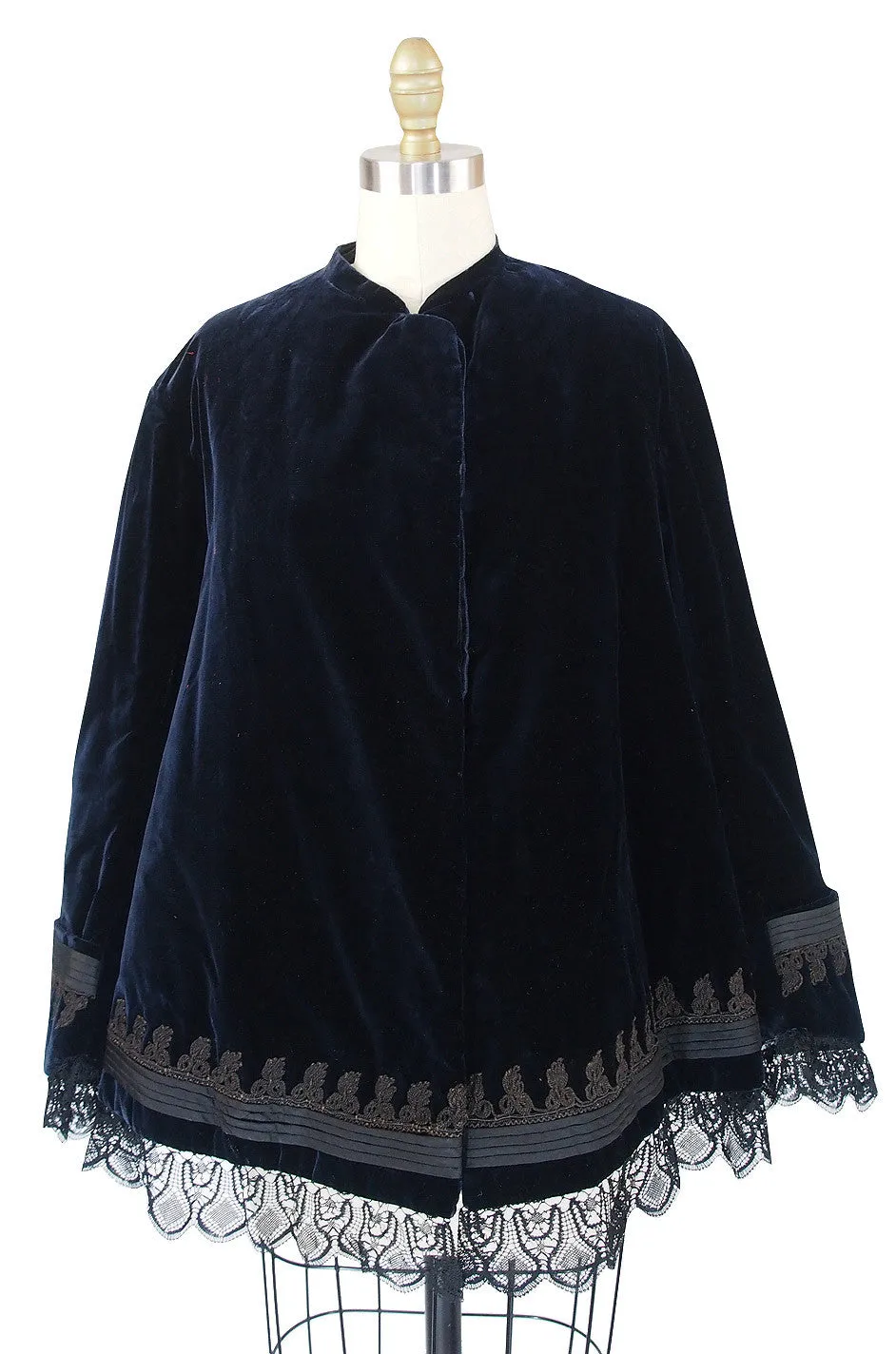 Elaborate Victorian Velvet Jacket with Overlay