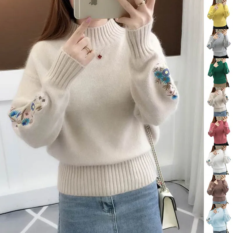 Flower Embroidery Sweater