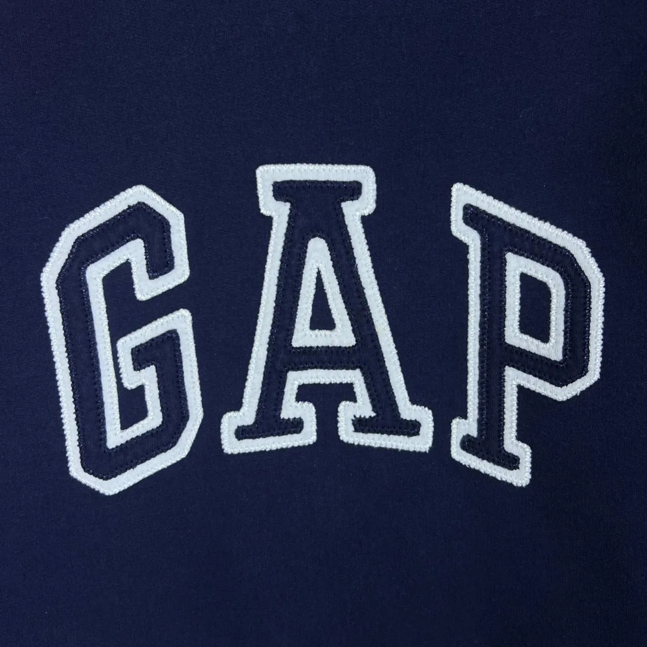 GAP Classic Embroidered Spellout Navy Blue Pullover Hoodie