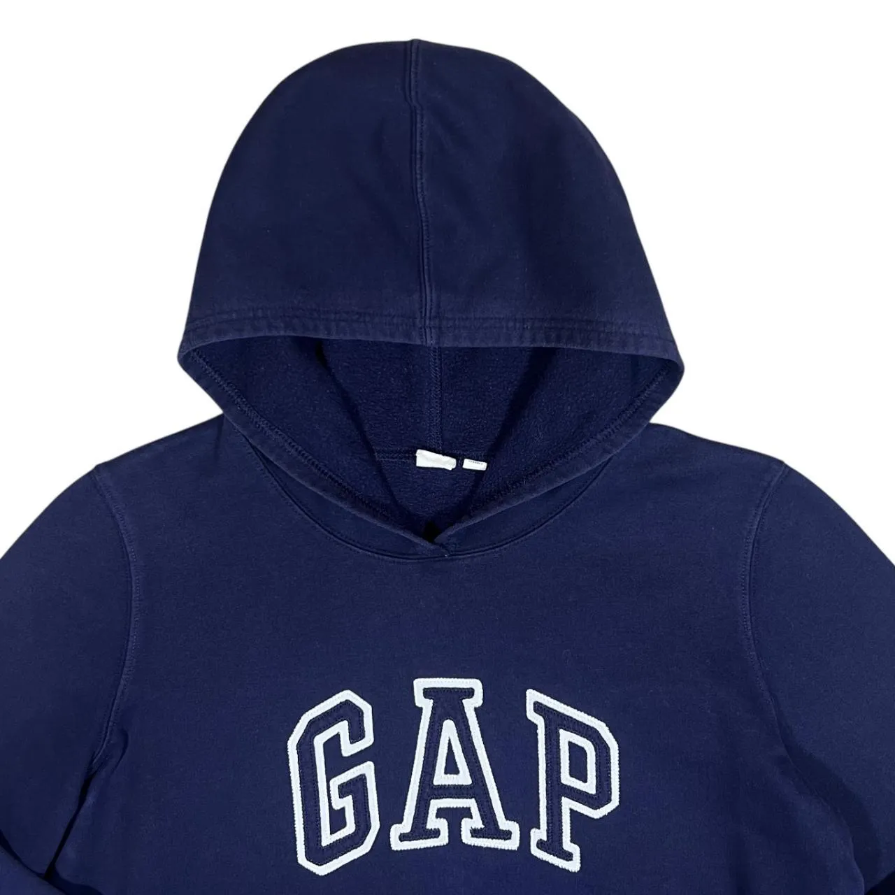 GAP Classic Embroidered Spellout Navy Blue Pullover Hoodie