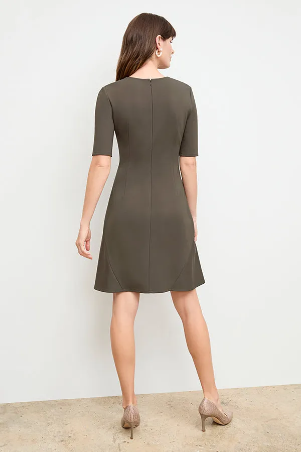 Gina Dress - Light Ponte :: Ash