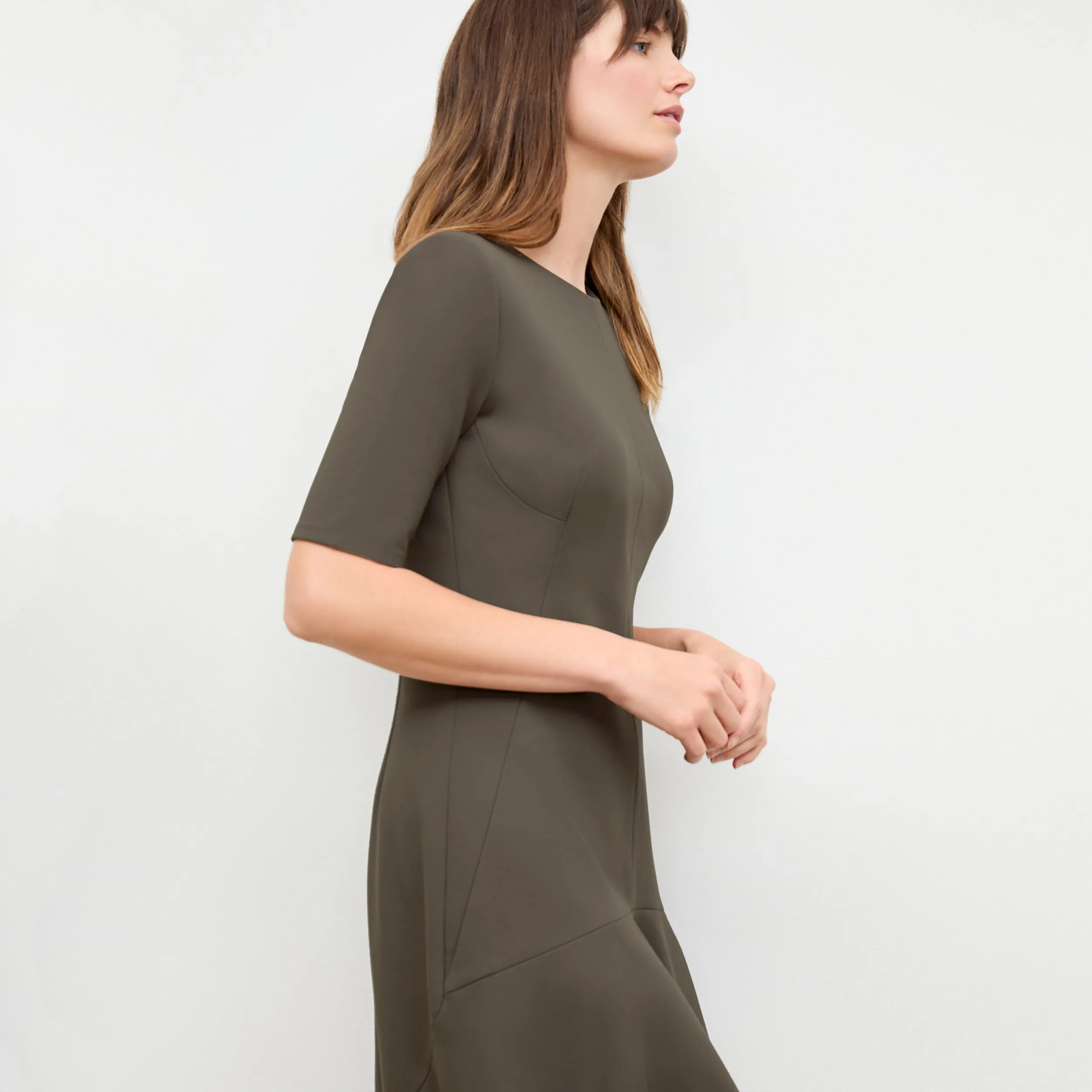 Gina Dress - Light Ponte :: Ash