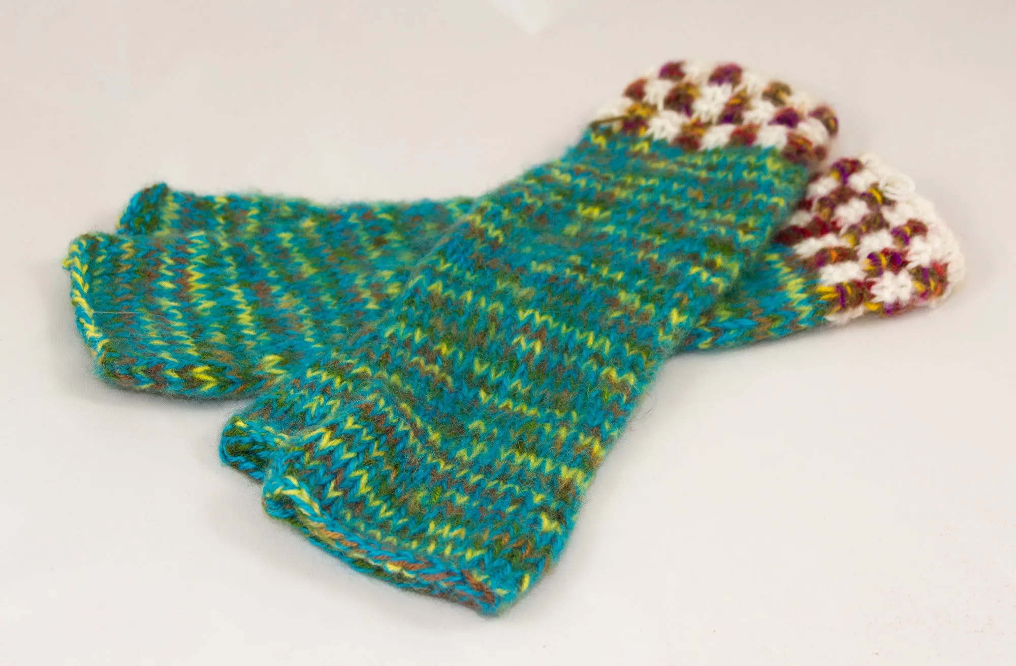 Hand-Knitted Wool Arm Warmers / "Gleeves"