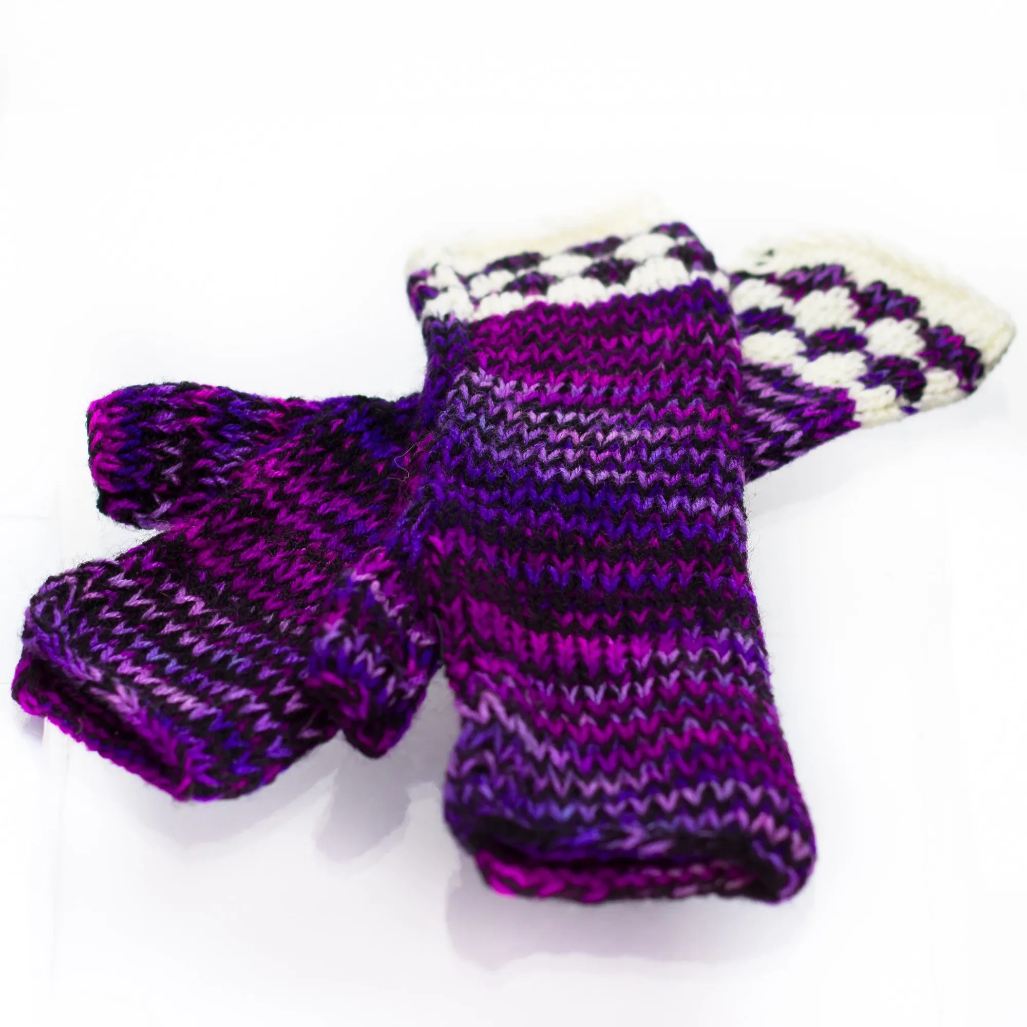 Hand-Knitted Wool Arm Warmers / "Gleeves"