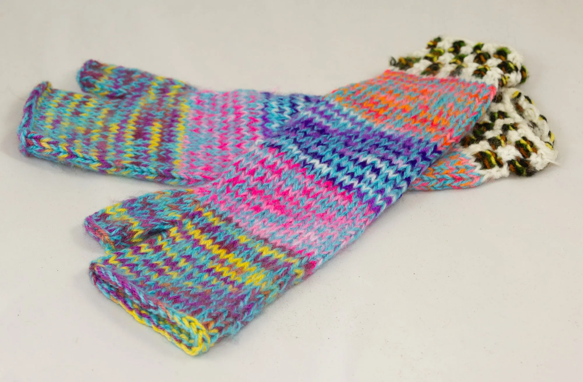 Hand-Knitted Wool Arm Warmers / "Gleeves"