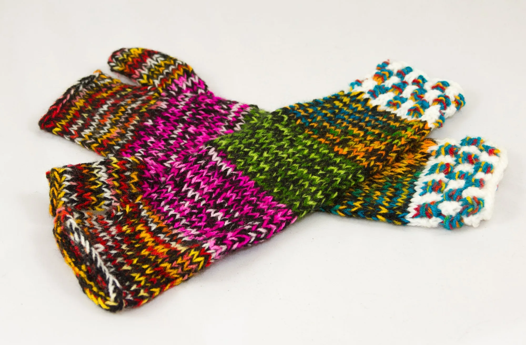 Hand-Knitted Wool Arm Warmers / "Gleeves"