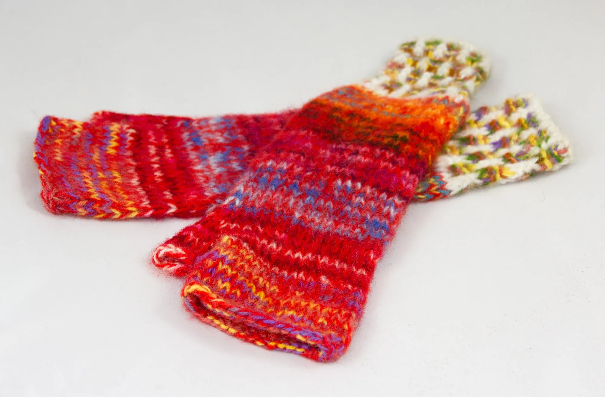Hand-Knitted Wool Arm Warmers / "Gleeves"