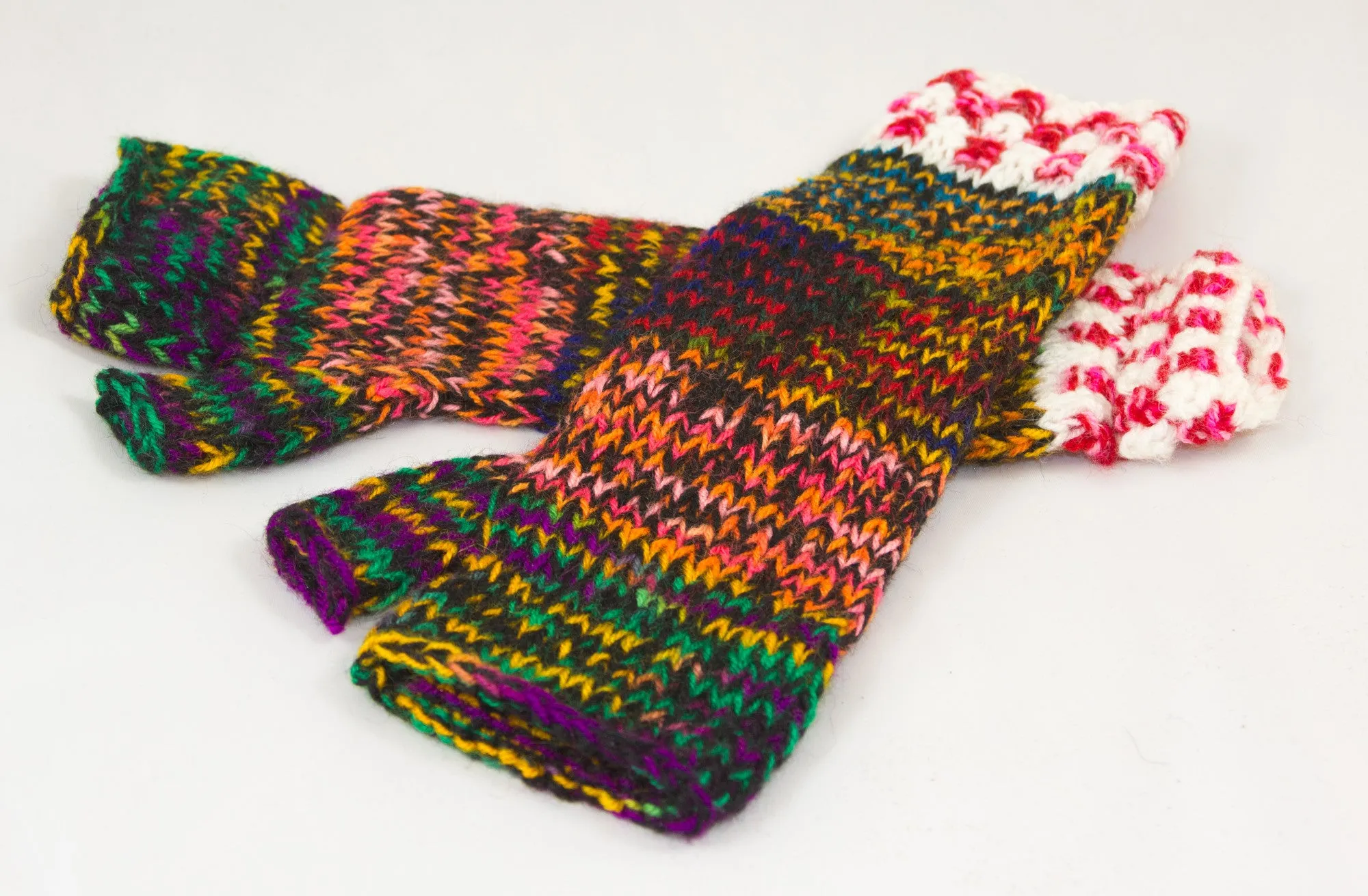 Hand-Knitted Wool Arm Warmers / "Gleeves"
