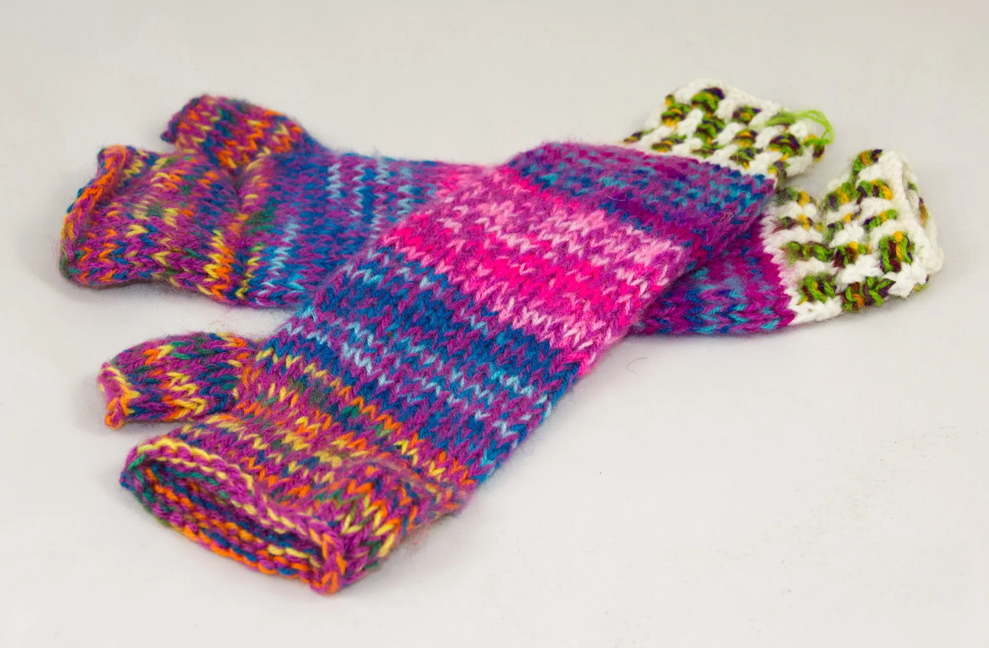 Hand-Knitted Wool Arm Warmers / "Gleeves"