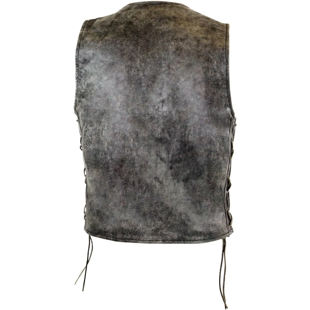 HMM940DG Men's Distressed Grey Gambler Style Vest