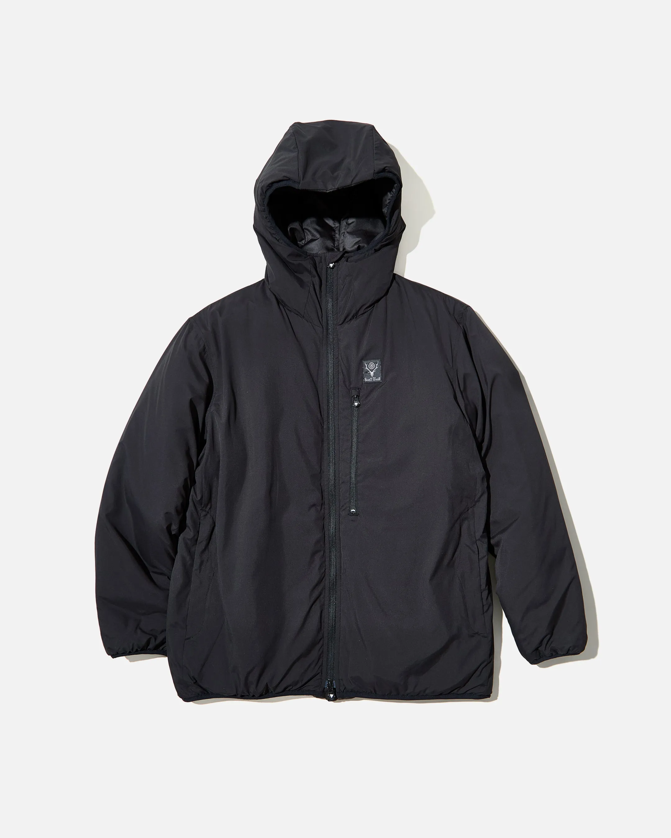 Insulator Zipped Parka Poly Peach Skin - Black