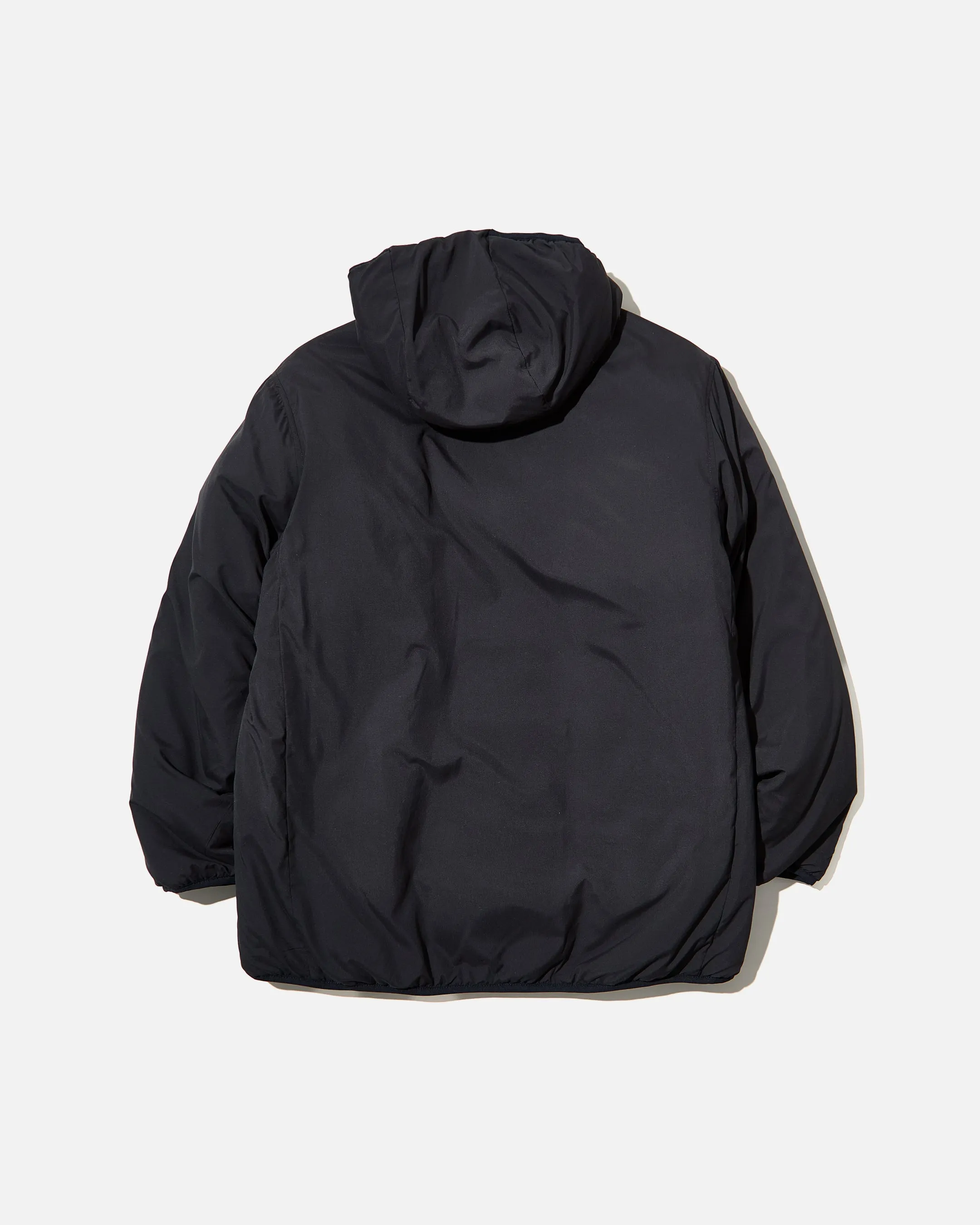 Insulator Zipped Parka Poly Peach Skin - Black