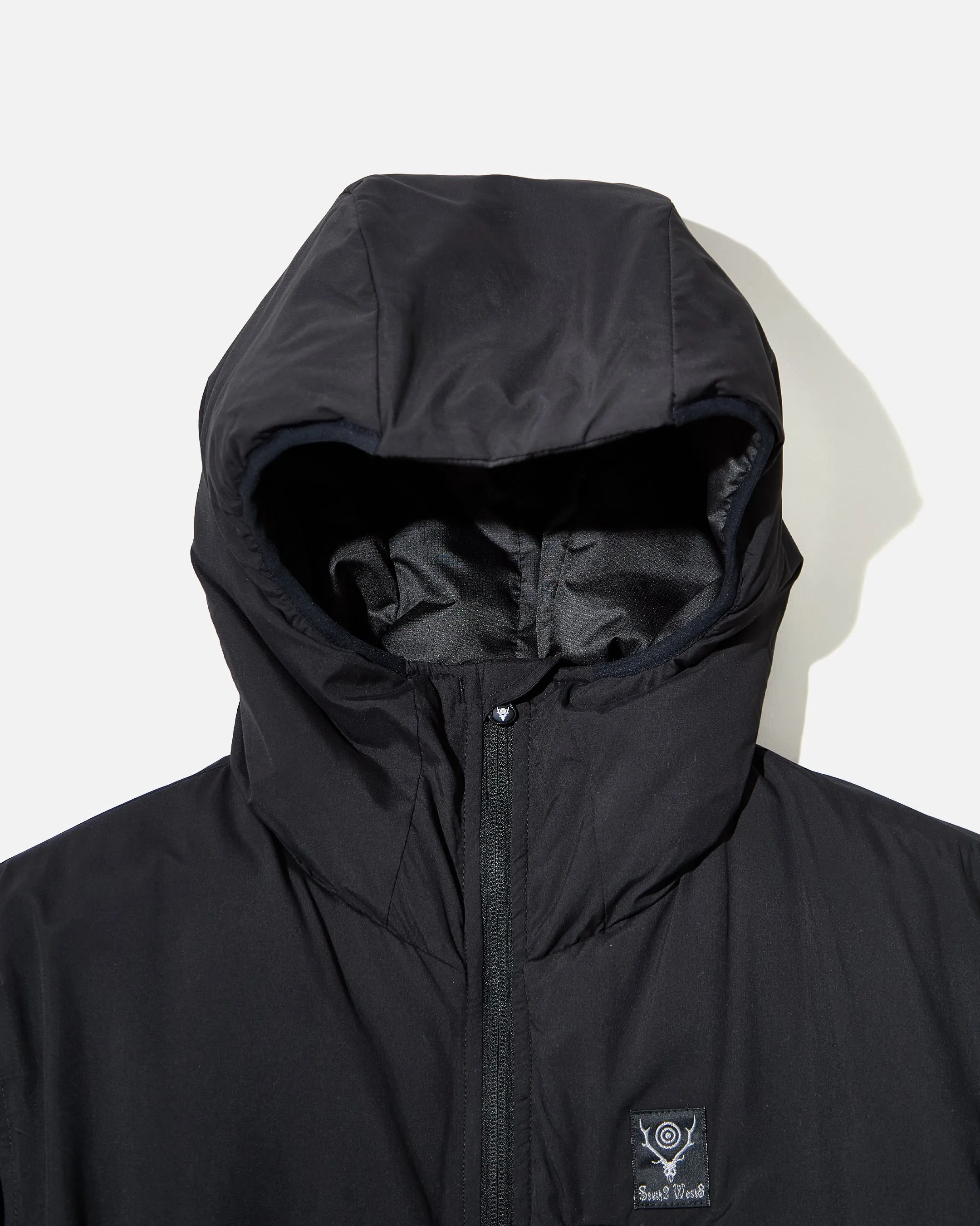 Insulator Zipped Parka Poly Peach Skin - Black