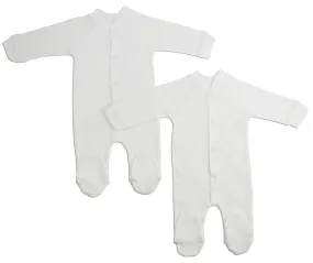 Interlock White Closed-toe Sleep & Play (Pack of 2)
