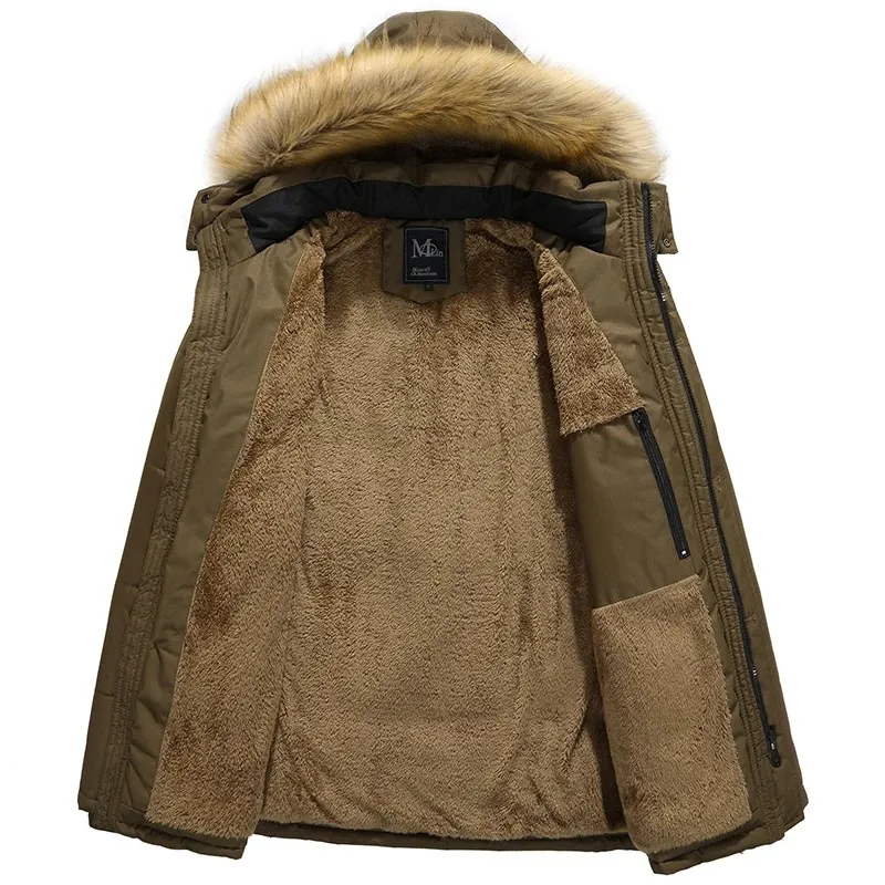 Kouster - Parka Winterjas Heren – Geïsoleerd met Afneembare Capuchon en Bontkraag