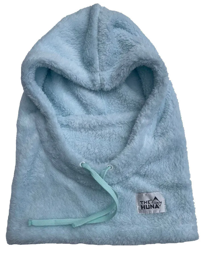 Light Blue - Fuzzy Fleece Helmet Hoodie