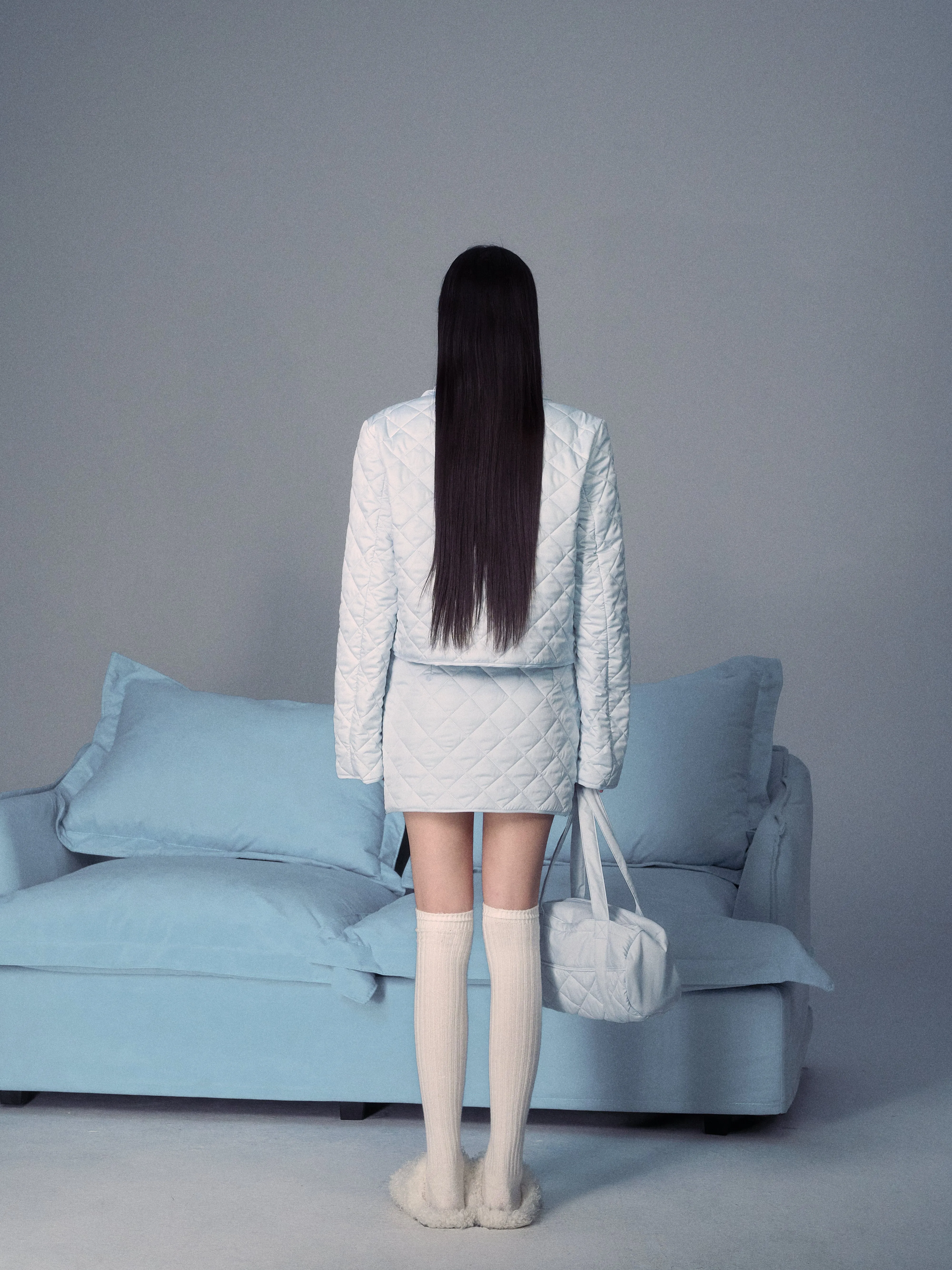 LLDC 'NEAT COLLECTION' Quilted Jacket & Mini Skirt Set [2COLOR]