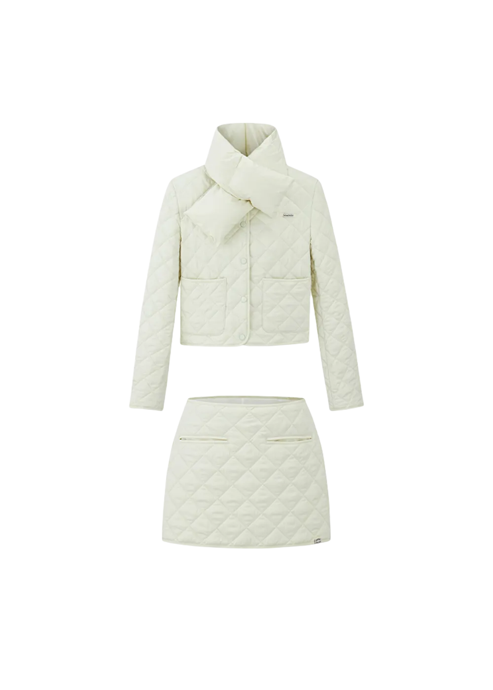 LLDC 'NEAT COLLECTION' Quilted Jacket & Mini Skirt Set [2COLOR]