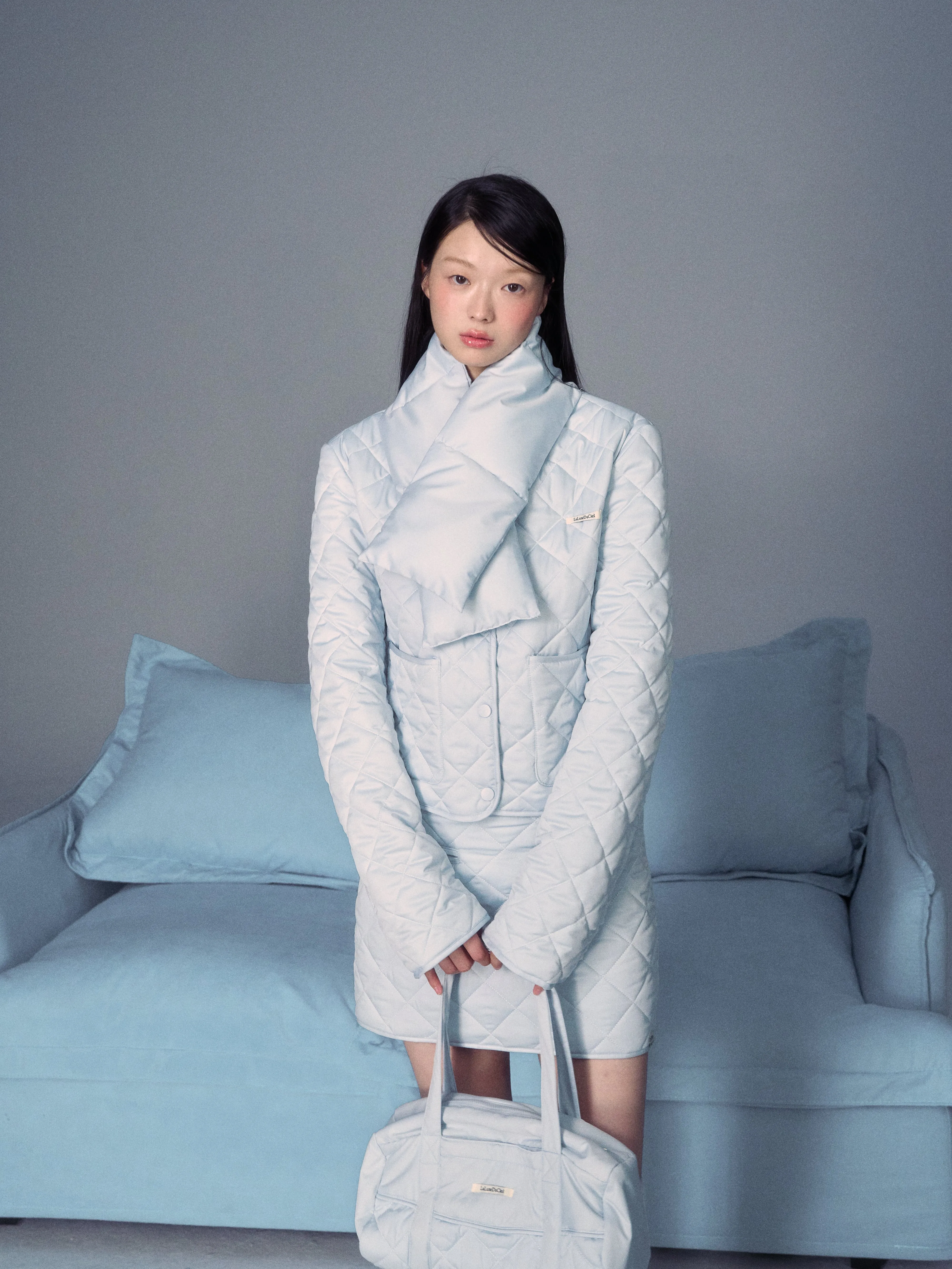 LLDC 'NEAT COLLECTION' Quilted Jacket & Mini Skirt Set [2COLOR]