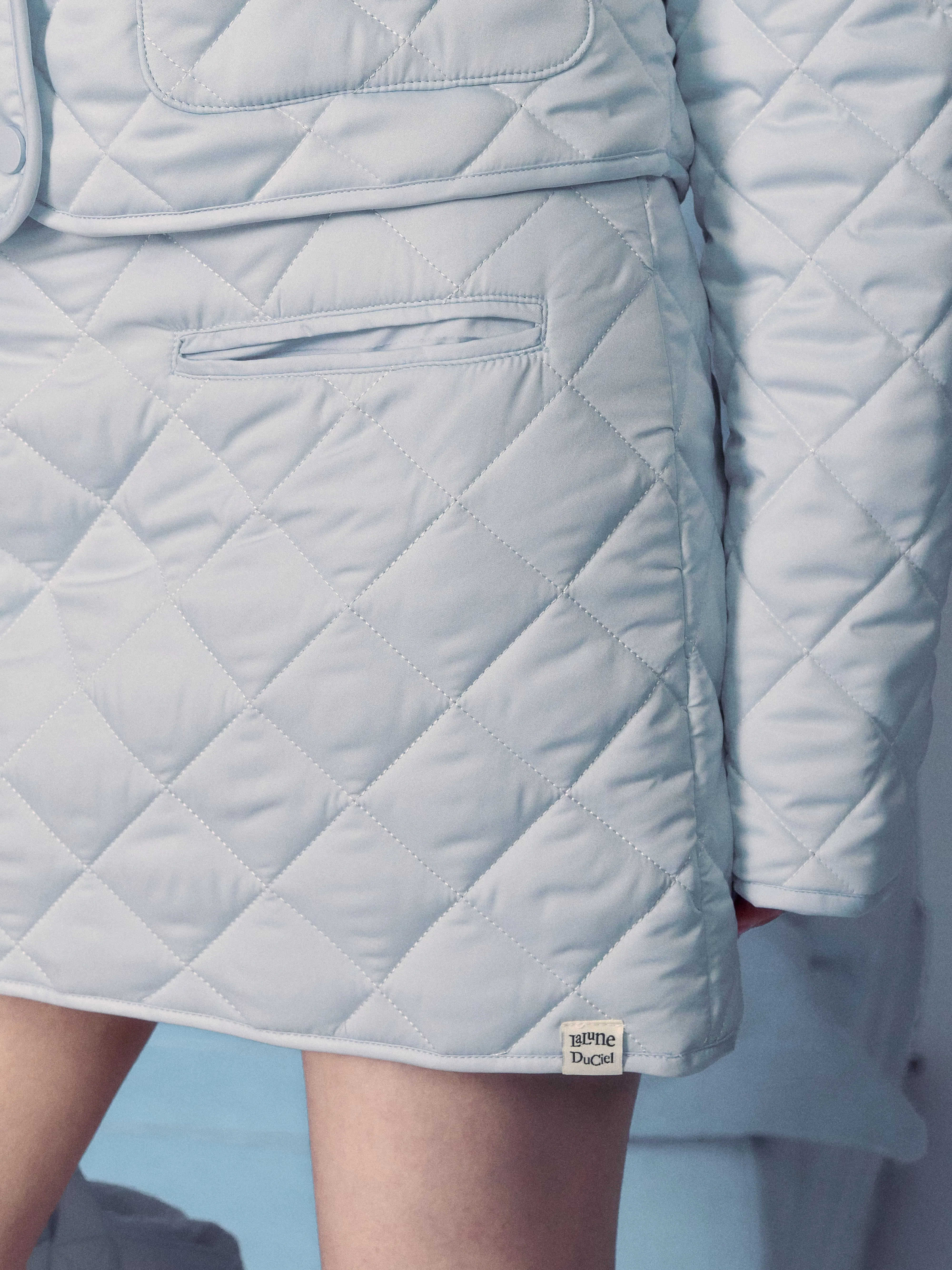 LLDC 'NEAT COLLECTION' Quilted Jacket & Mini Skirt Set [2COLOR]