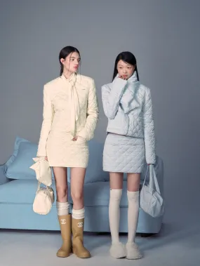 LLDC 'NEAT COLLECTION' Quilted Jacket & Mini Skirt Set [2COLOR]