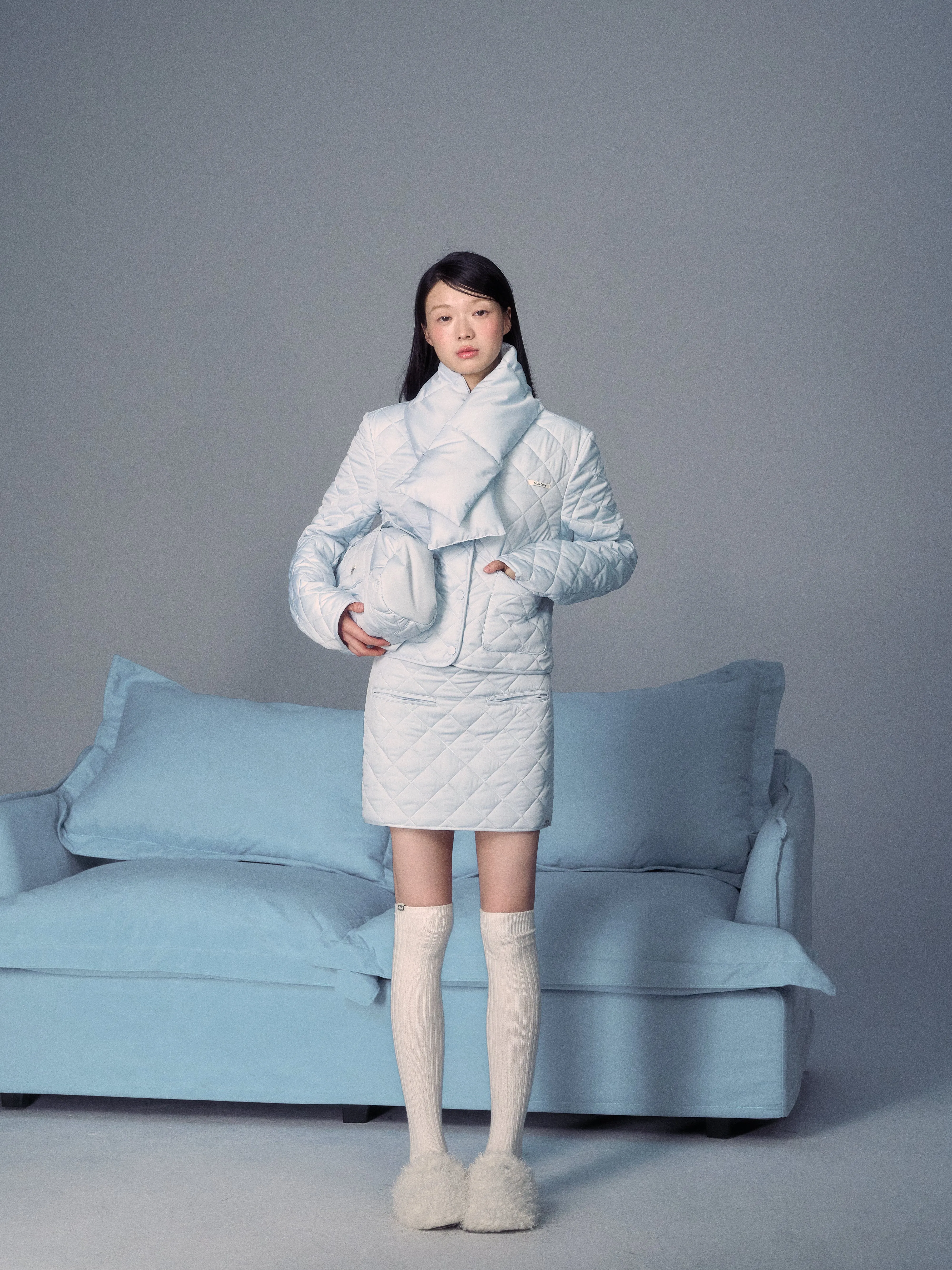 LLDC 'NEAT COLLECTION' Quilted Jacket & Mini Skirt Set [2COLOR]