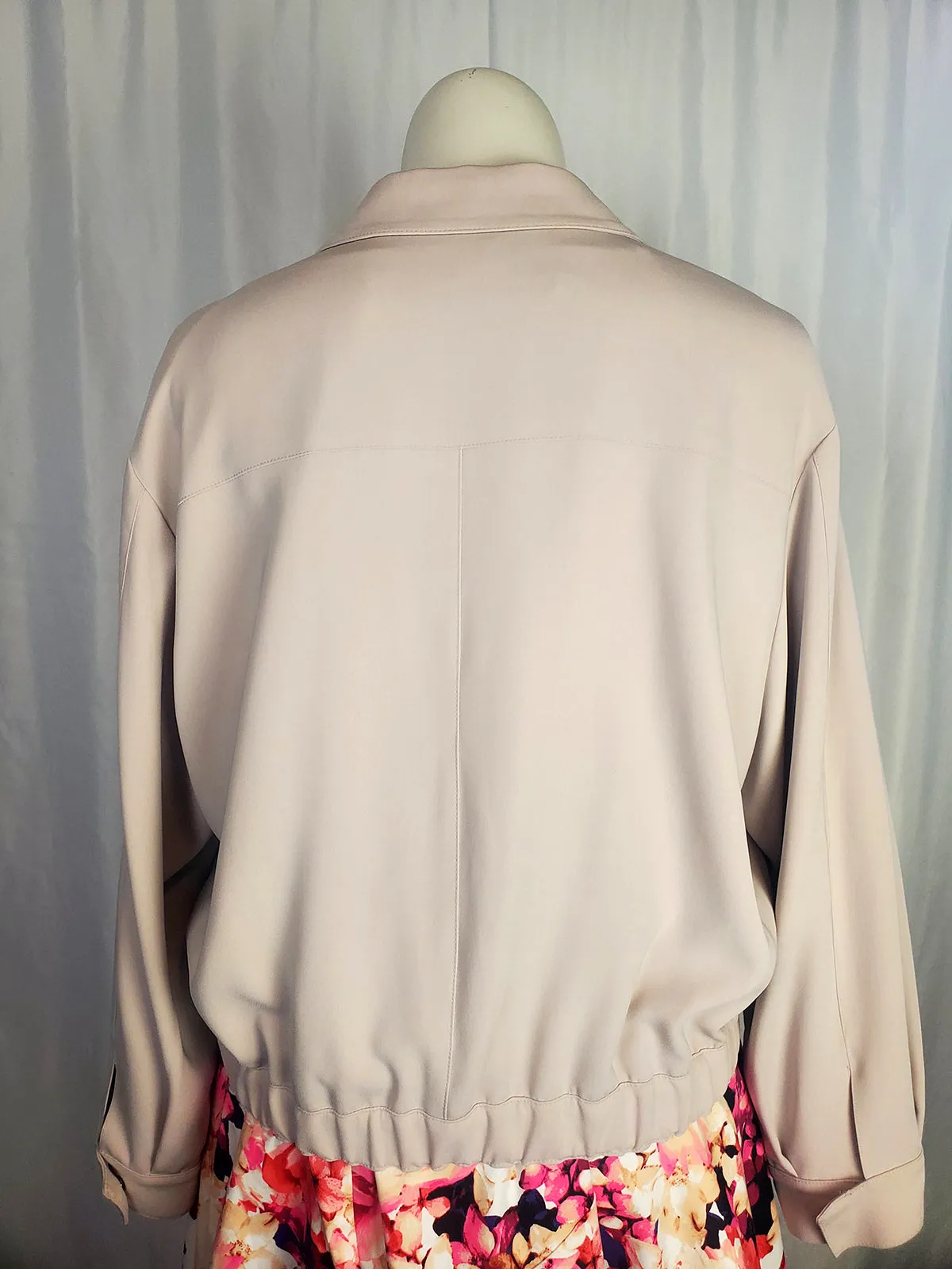 Marina Rinaldi Size 14W Putty Bomber Jacket